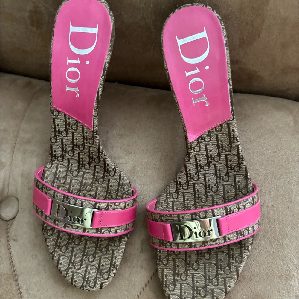 Authentic Vintage Hot Pink Dior Kitten Heels